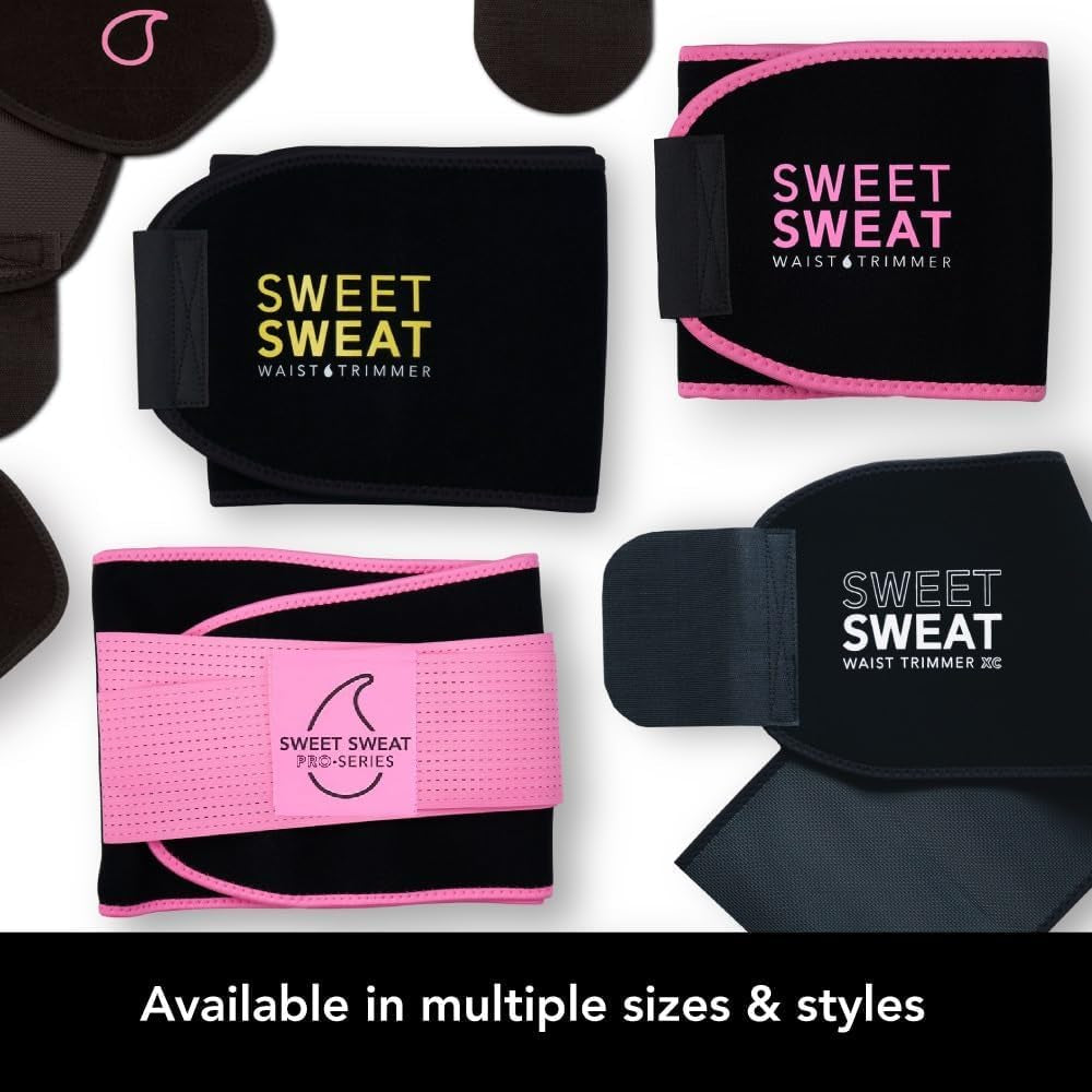 ® Sweet Sweat Waist Trimmer - Premium Sweat Enhancing Fitness Belt for Women & Men - 5 Adjustable Sizes